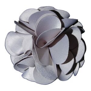 MEN'S LARGE SOLID SILVER LAYERED LAPEL PIN FLOWER.